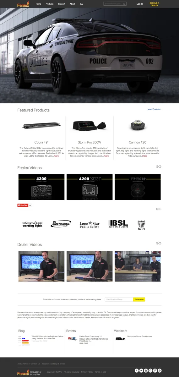 Feniex Lighting Website